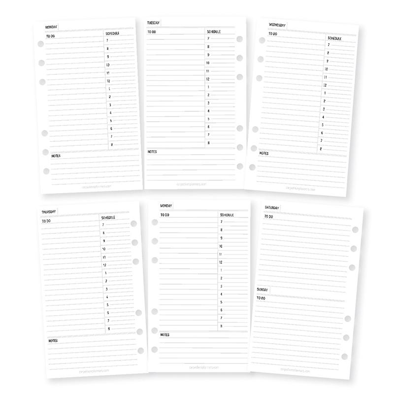Daily - Planner Essentials Double-Sided Personal Inserts