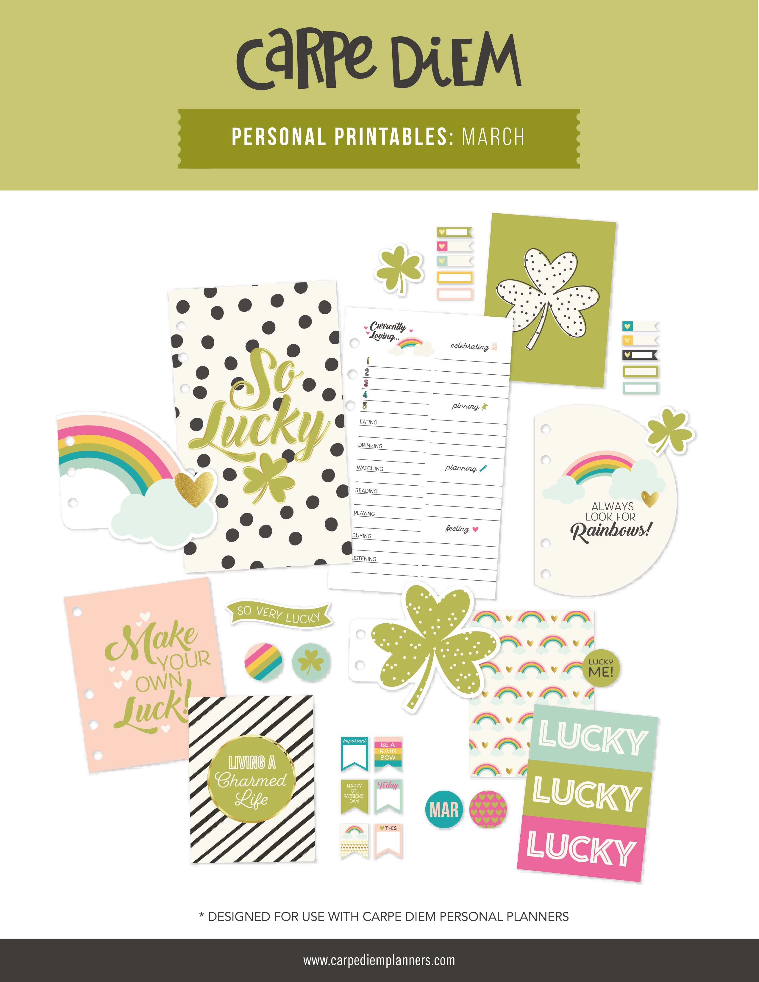 Personal Planner Printables - March Freebie – Carpe Diem Planners