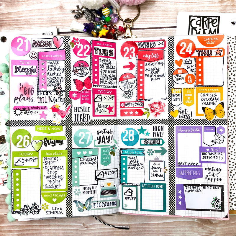 Mixing Things Up! Weekly Layouts and Sticker Tablets