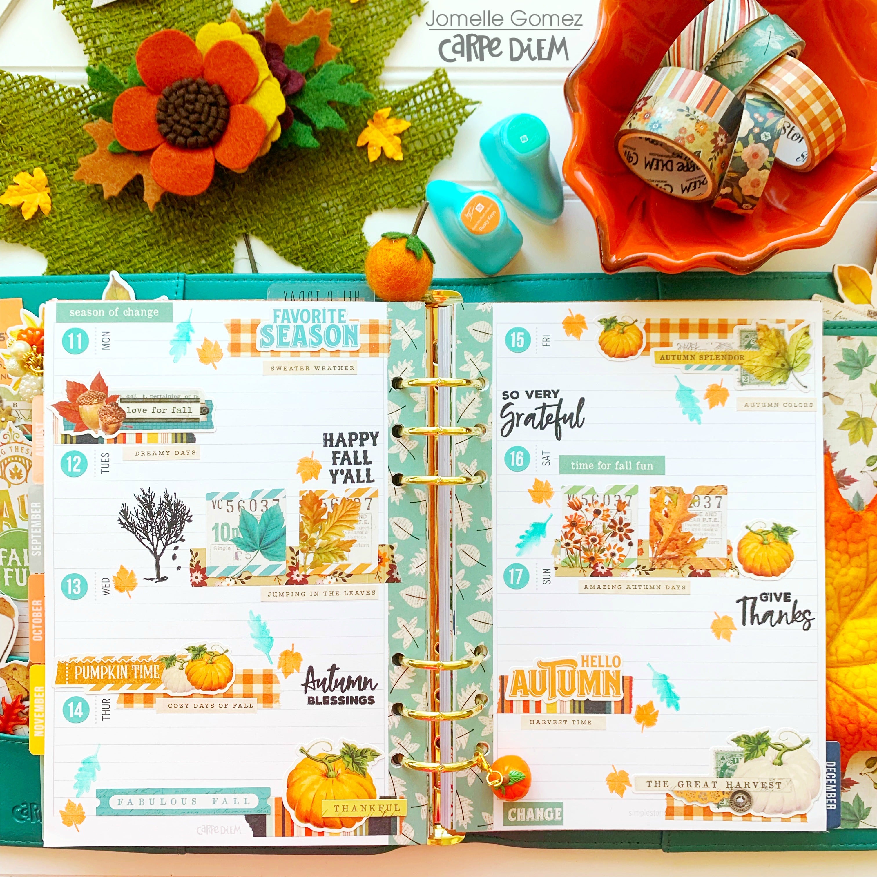 Autumn Splendor Planner Set Up! – Carpe Diem Planners