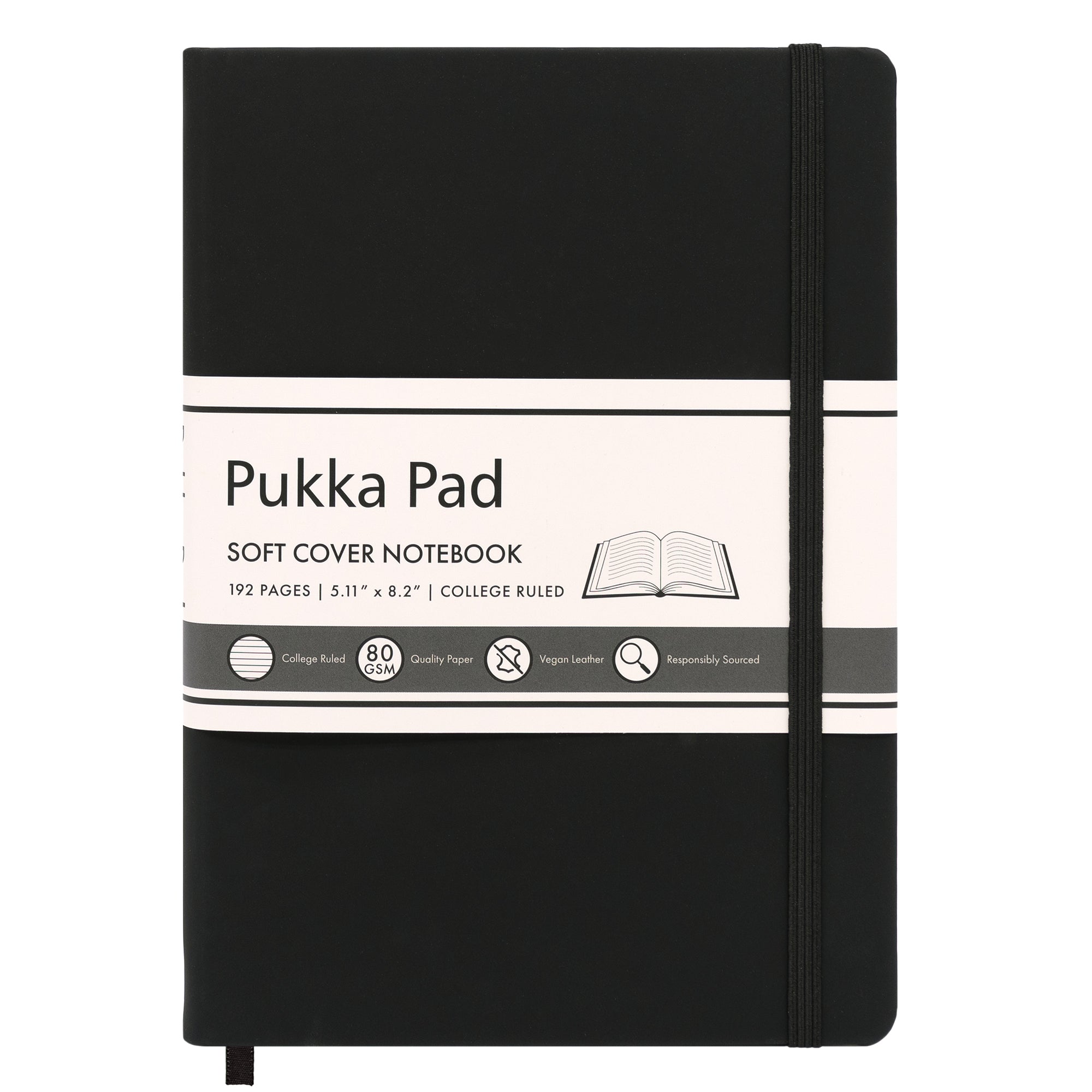 Pukka Pads Soft Cover A5 Notebook College Ruled in Black – Carpe Diem ...