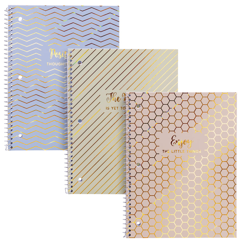 Haze 1 Subject College Ruled Notebooks - Assorted Pack of 3