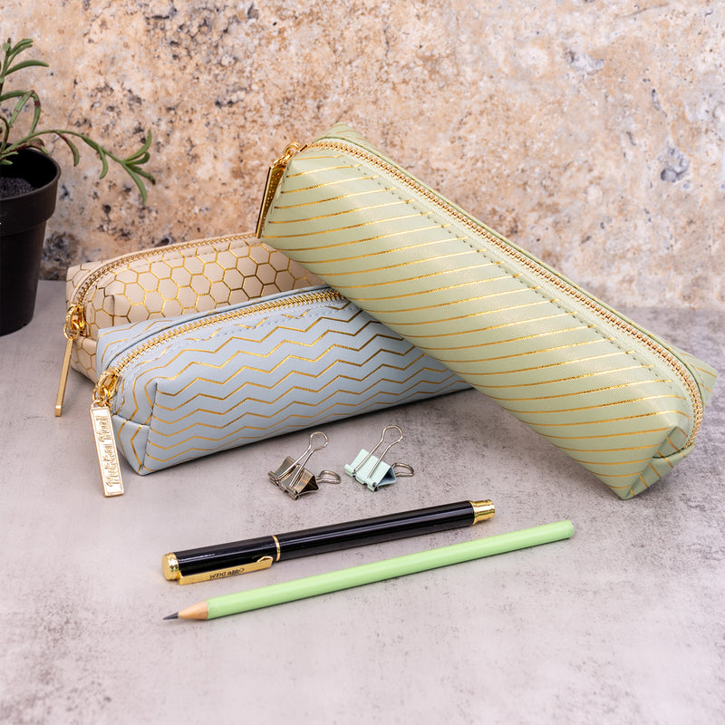 Haze Slim Pencil Case in Green