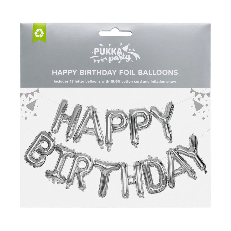 Pukka Party Happy Birthday Foil Balloons