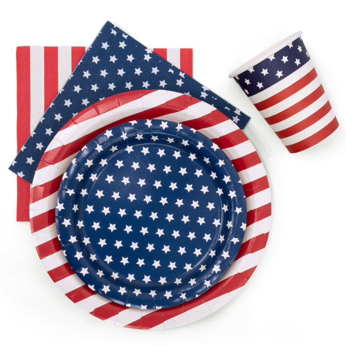 Pukka Party USA Flag Tableware Set