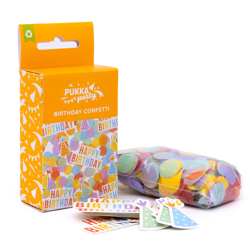 Pukka Party Bright Birthday Confetti, Pack 3