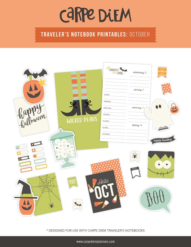 Traveler's Notebook Printables - October Freebie