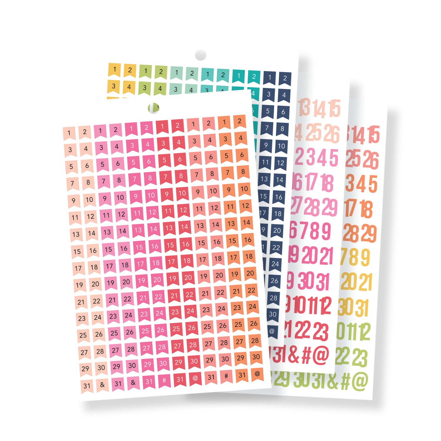 Numbers A5 Sticker Tablet - Carpe Diem Planners
