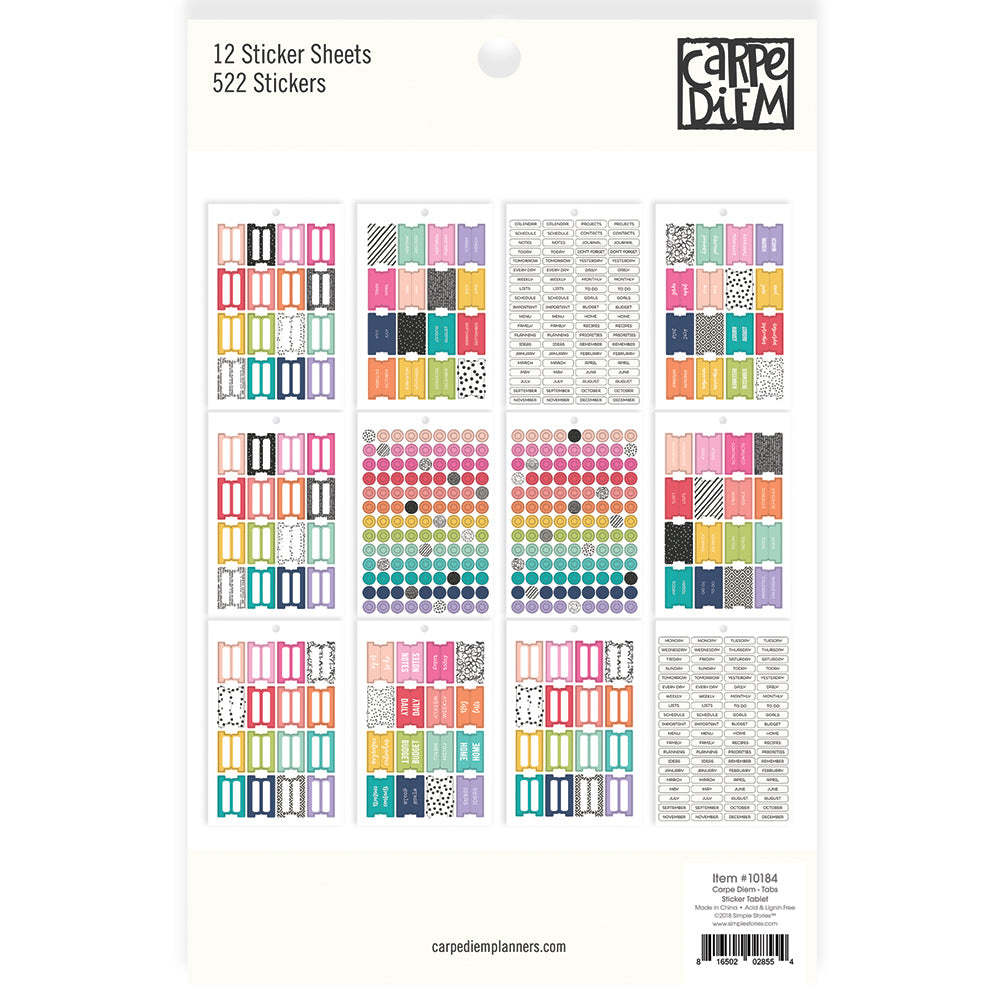Tab A5 Sticker Tablet - Carpe Diem Planners