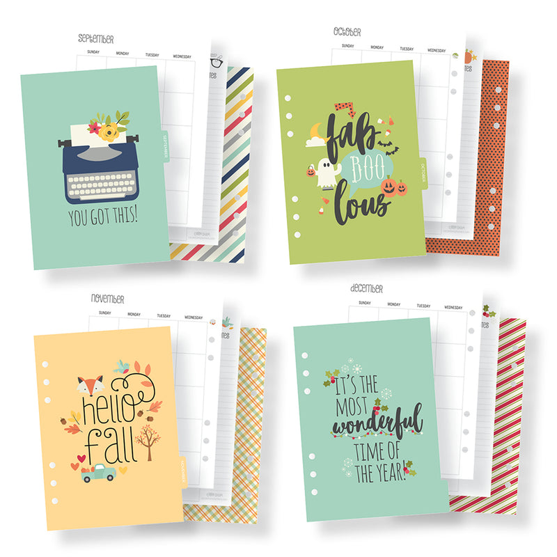 A5 seasons monthly planner inserts