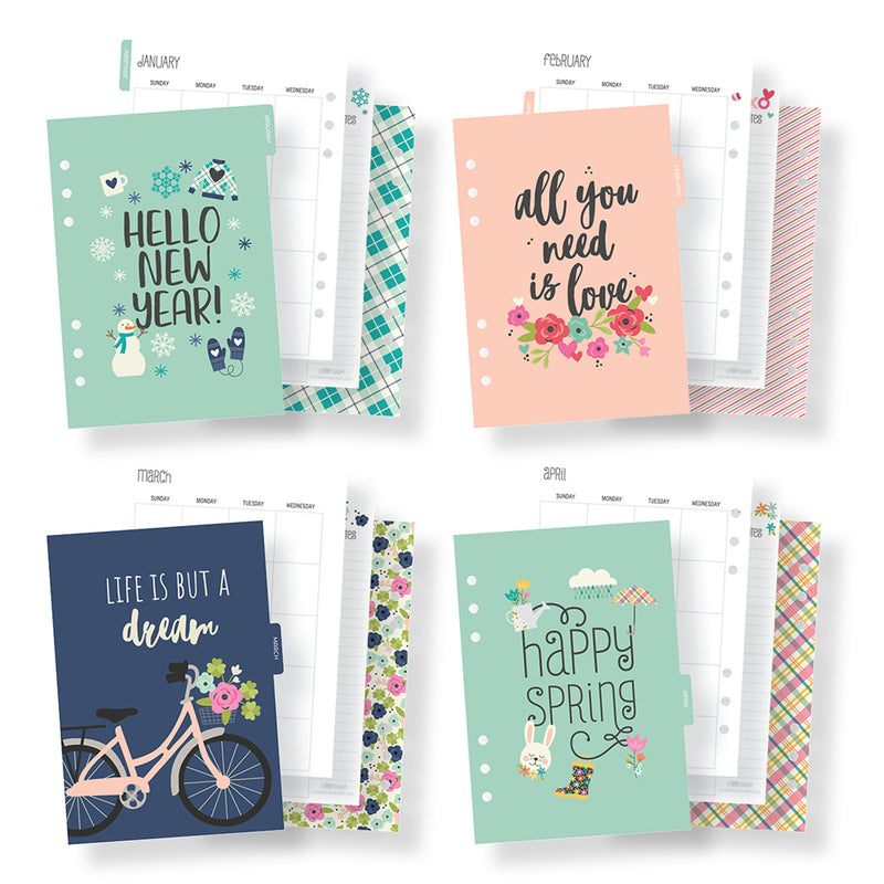 Foldable Monthly Planner Inserts - Kawaii Pen Shop - Cutsy World
