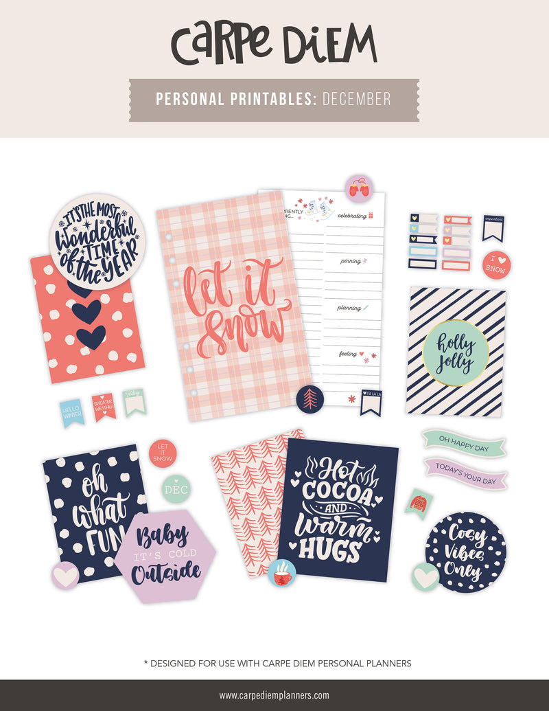 Personal Planner Printables - December Freebie