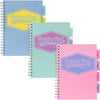 Pastel B5 5-subject notebook -3 pack