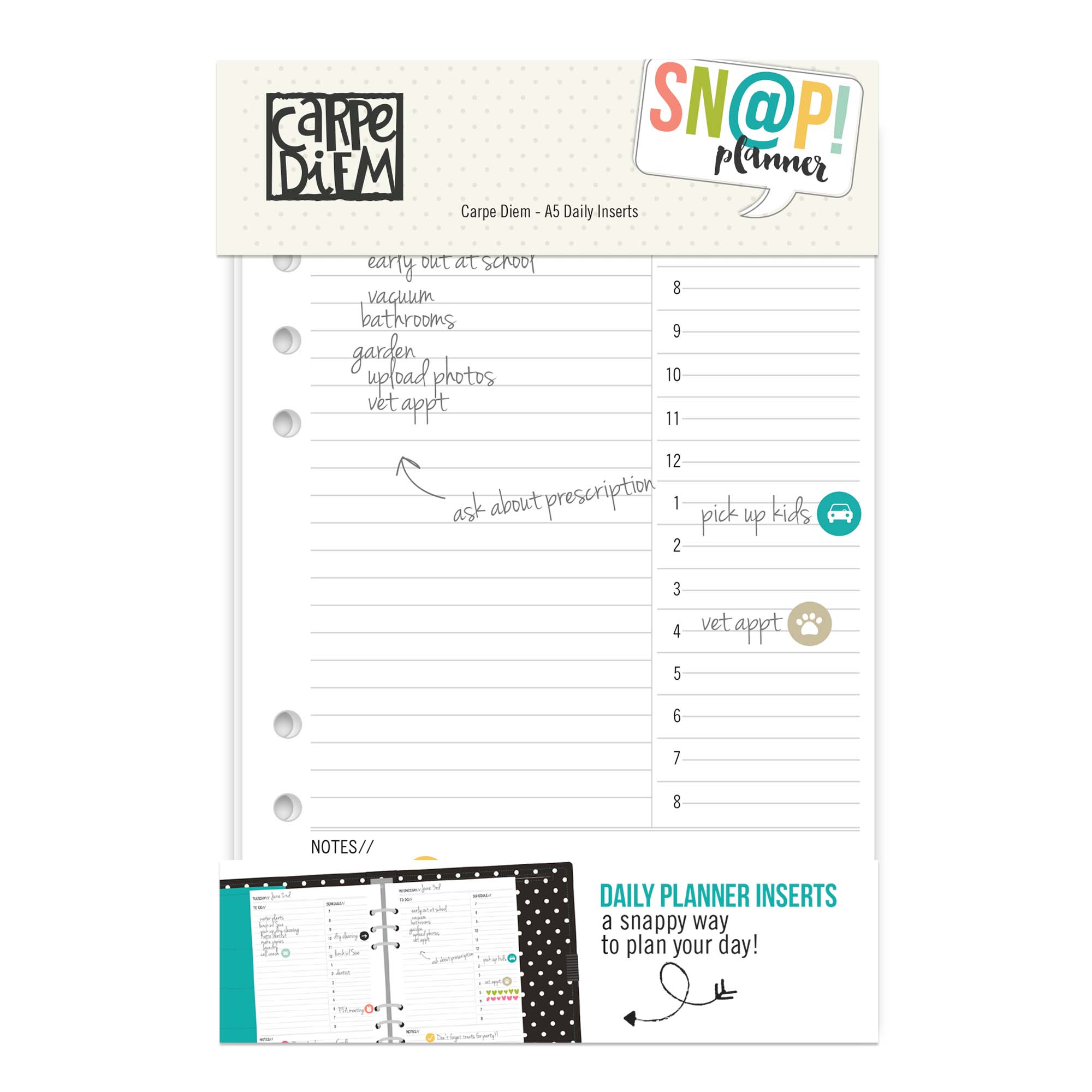 A5 Planner Monthly Calendar Inserts