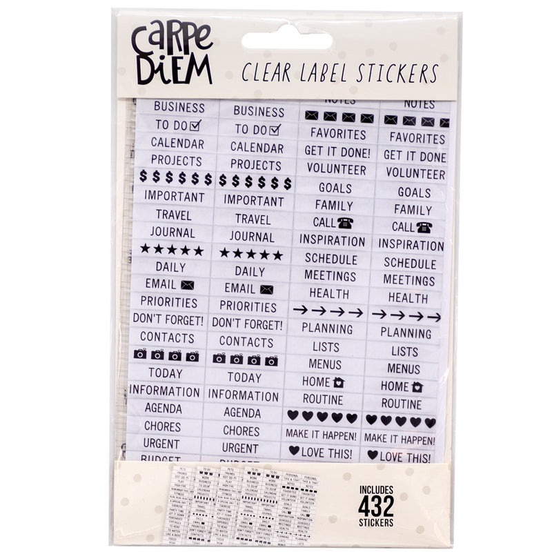 Clear Planner Label Stickers