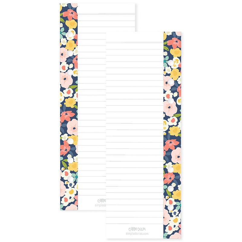 Floral print note bookmark