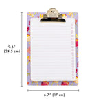 Floral clipboard with pad 