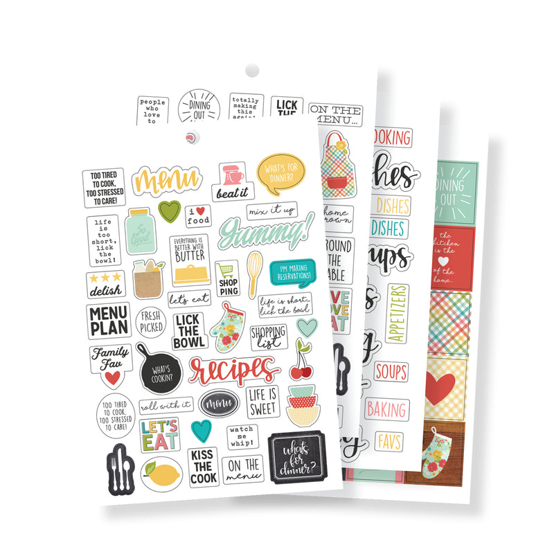 Recipe A5 Sticker Tablet - Carpe Diem Planners