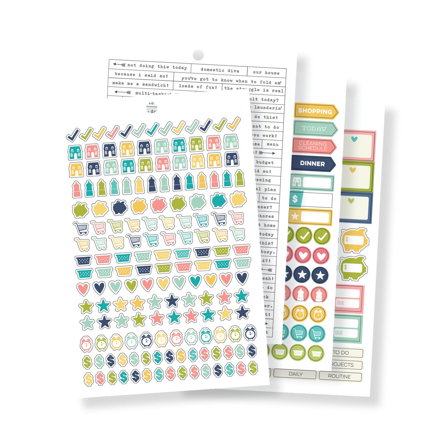 A5 Note Sticker Home A5 Sticker Tablet - Carpe Diem Planners
