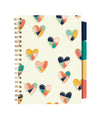 Floral Love 5-subject hardcover notebook - Pack of 3 assorted colours