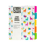 Color Wash 5-Subject Reversible Dividers