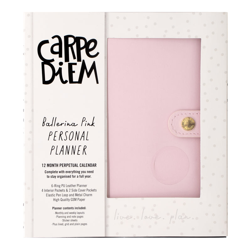 Carpe Diem personal planner in ballerina pink 