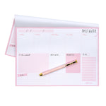 Ballerina pink weekly planner pad