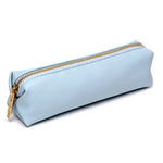 Sky blue slim, faux leather pencil case