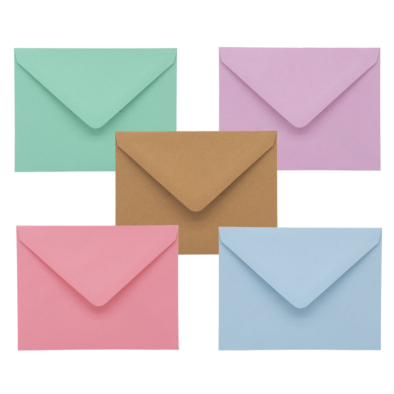 Pastel Colored Assorted A2 Envelopes - Pack of 25, Sold & Priced Individually Pastel Colored Assorted A2 Envelopes - Pack of 25, Sold & Priced Individually