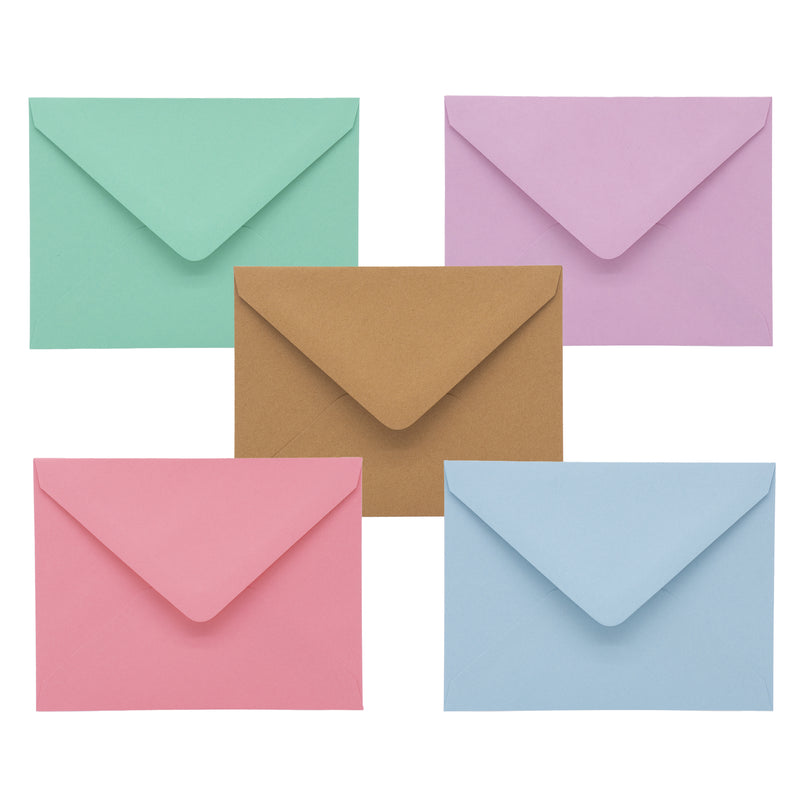Pastel Coloured Assorted A7 Envelopes - Pack of 25