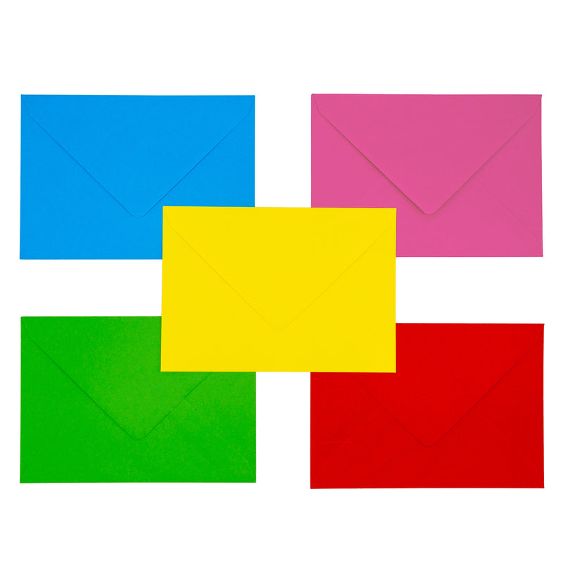Bright Coloured Assorted A7 Envelopes - Pack of 25