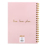 Back of Carpe Diem ballerina pink B5 hardcover notebook