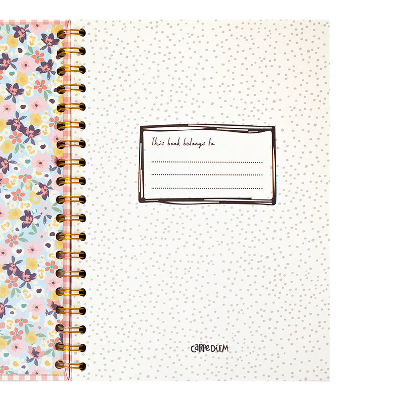 Ballerina Pink Check B5 Hardcover Notebook