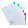 Concord Mylar Index Letter size Multi 1-10