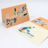 Carpe Diem orange feather print thank you card
