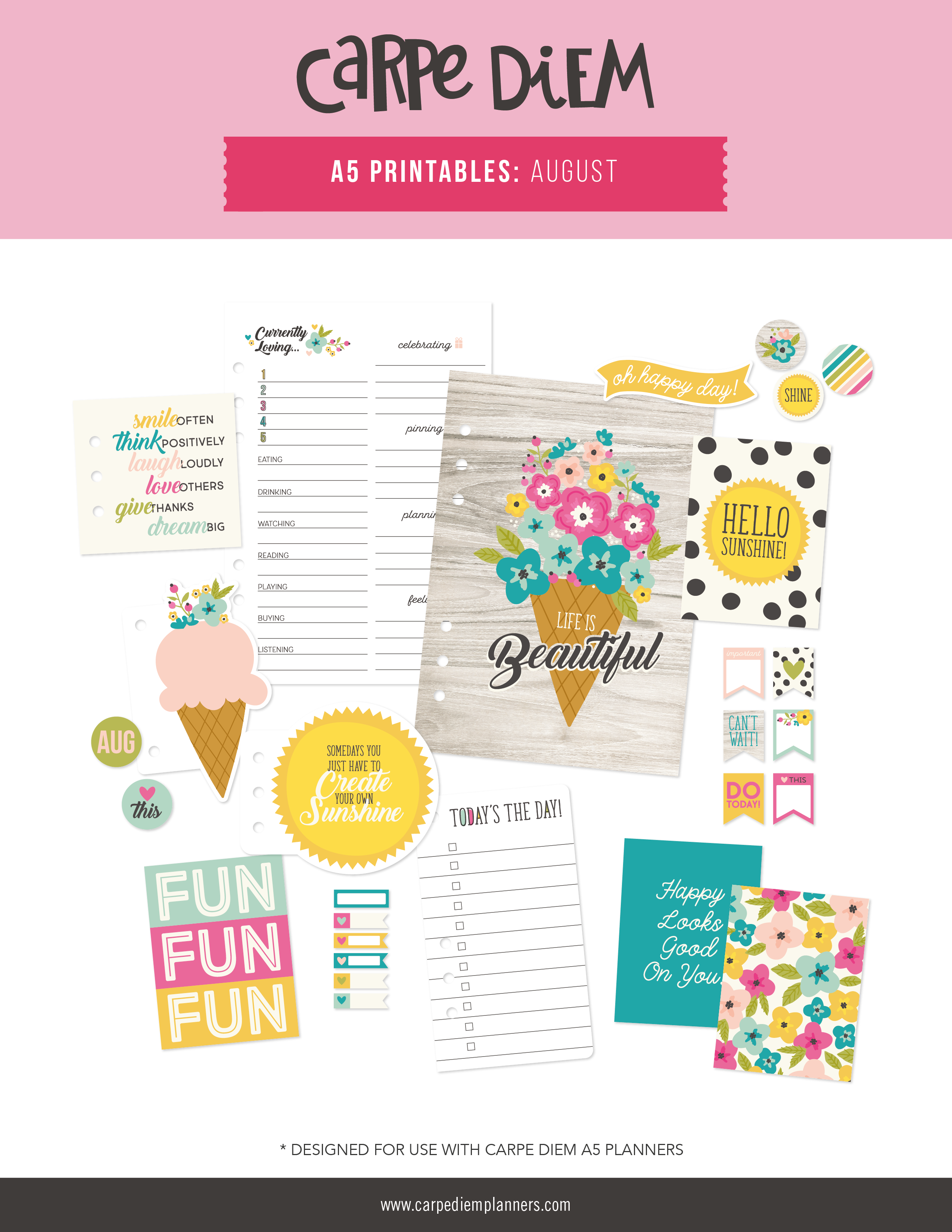 Carpe Diem A5 Planner Printables - August Freebie – Carpe Diem Planners