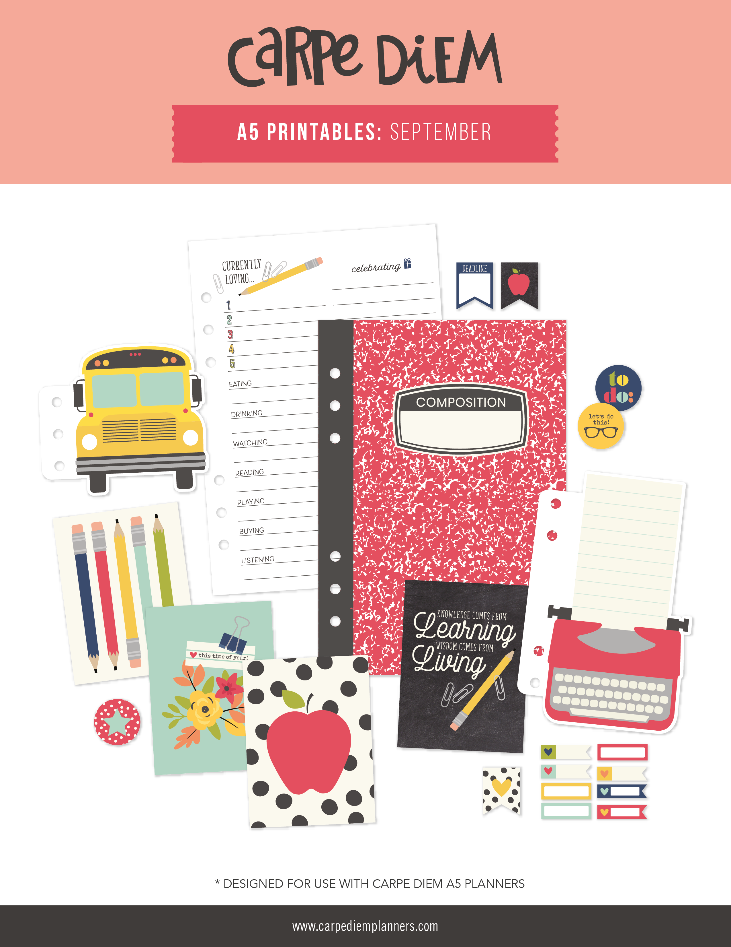 Carpe Diem A5 Planner Printables - September Freebie – Carpe Diem Planners
