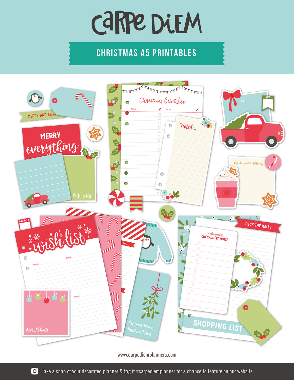 Free Christmas Printable for A5 Planners | Carpe Diem Planners free-christmas-printable-for-a5-planners-carpe-diem-planners