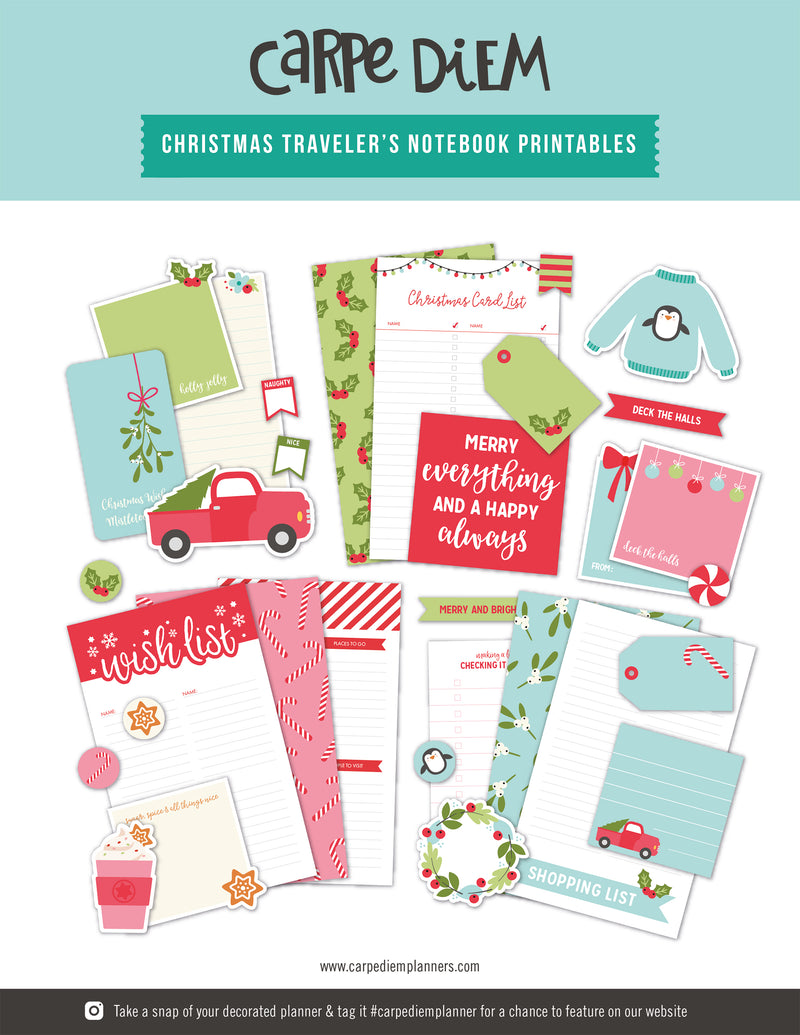 Traveler's Notebook Printables - Christmas Freebie
