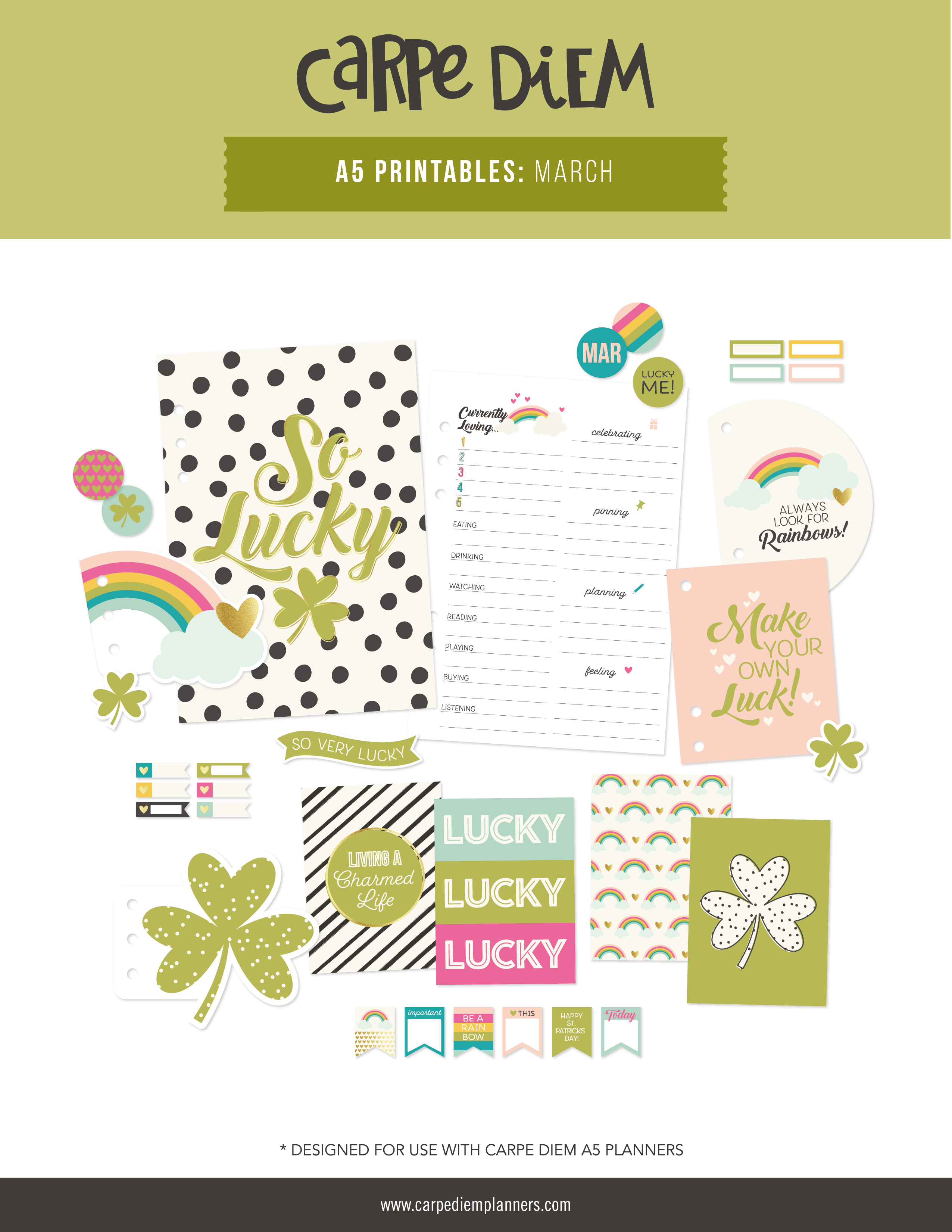 Carpe Diem A5 Planner Printables - March Freebie – Carpe Diem Planners
