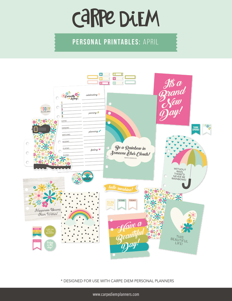 Personal Planner Printables - April Freebie