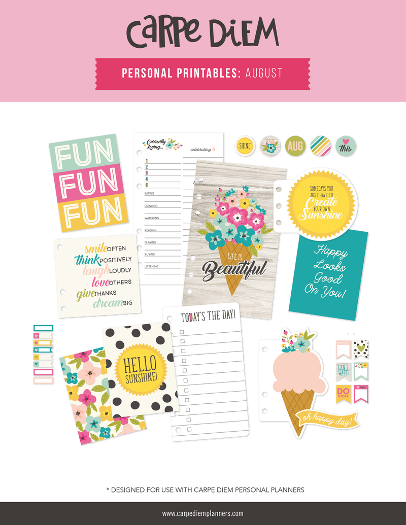 Personal Planner Printables - August Freebie
