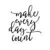 Large Black Planner Decal 'Make Every Day Count'
