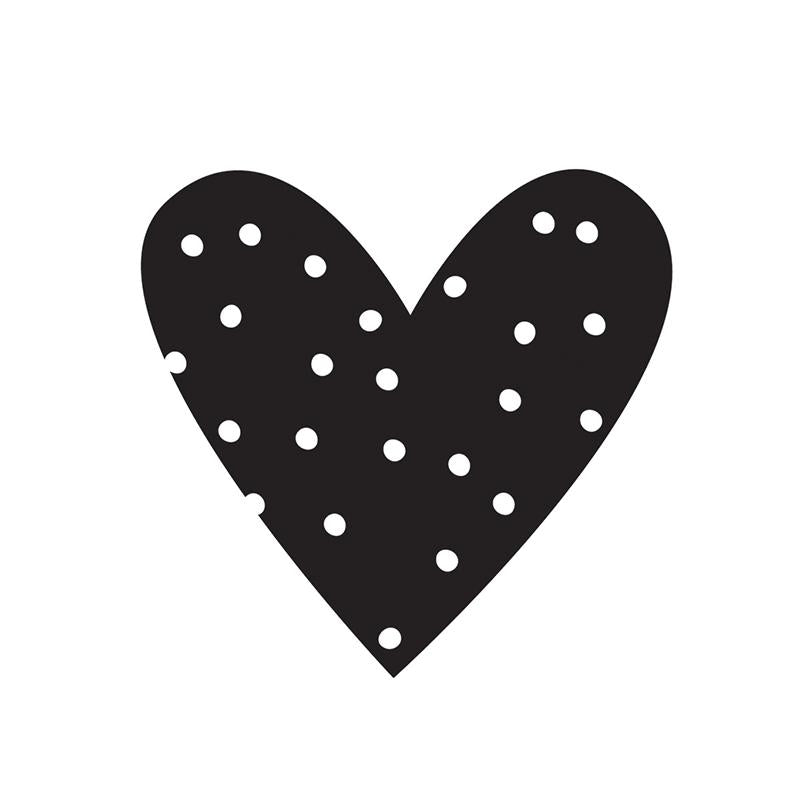 Small Heart Black Planner Decal