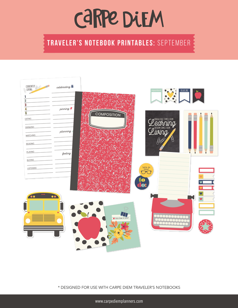 Traveler's Notebook Printables -September Freebie