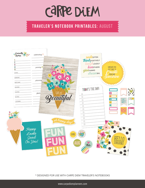 Monthly PDF Planner Printables | Carpe Diem Planners