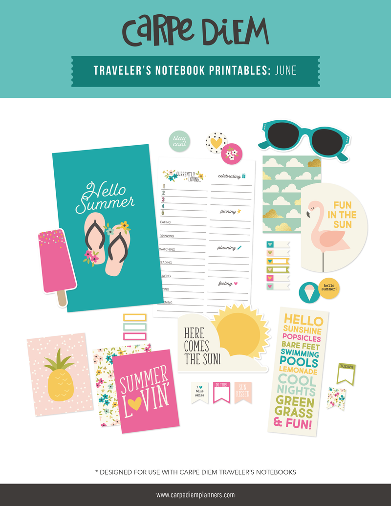 Traveler's Notebook Printables - June Freebie