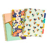 Floral Love 5-subject hardcover notebook - Pack of 3 assorted colours