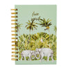 Carpe Diem x La Papelaria, Hard Cover Spiral Notebook in Elephant Print