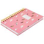 Carpe Diem x La Papelaria, Hardcover Spiral Notebook in Pink Cockatoo Print